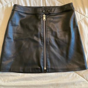 All saints leather skirt